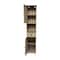 Flash Furniture Dune Farmhouse Freestanding Bathroom Linen Tower Cabinet w/Magnetic Close Doors, 2 Adjust Shelves FS-BATH-6-BR-GG - alternate 5
